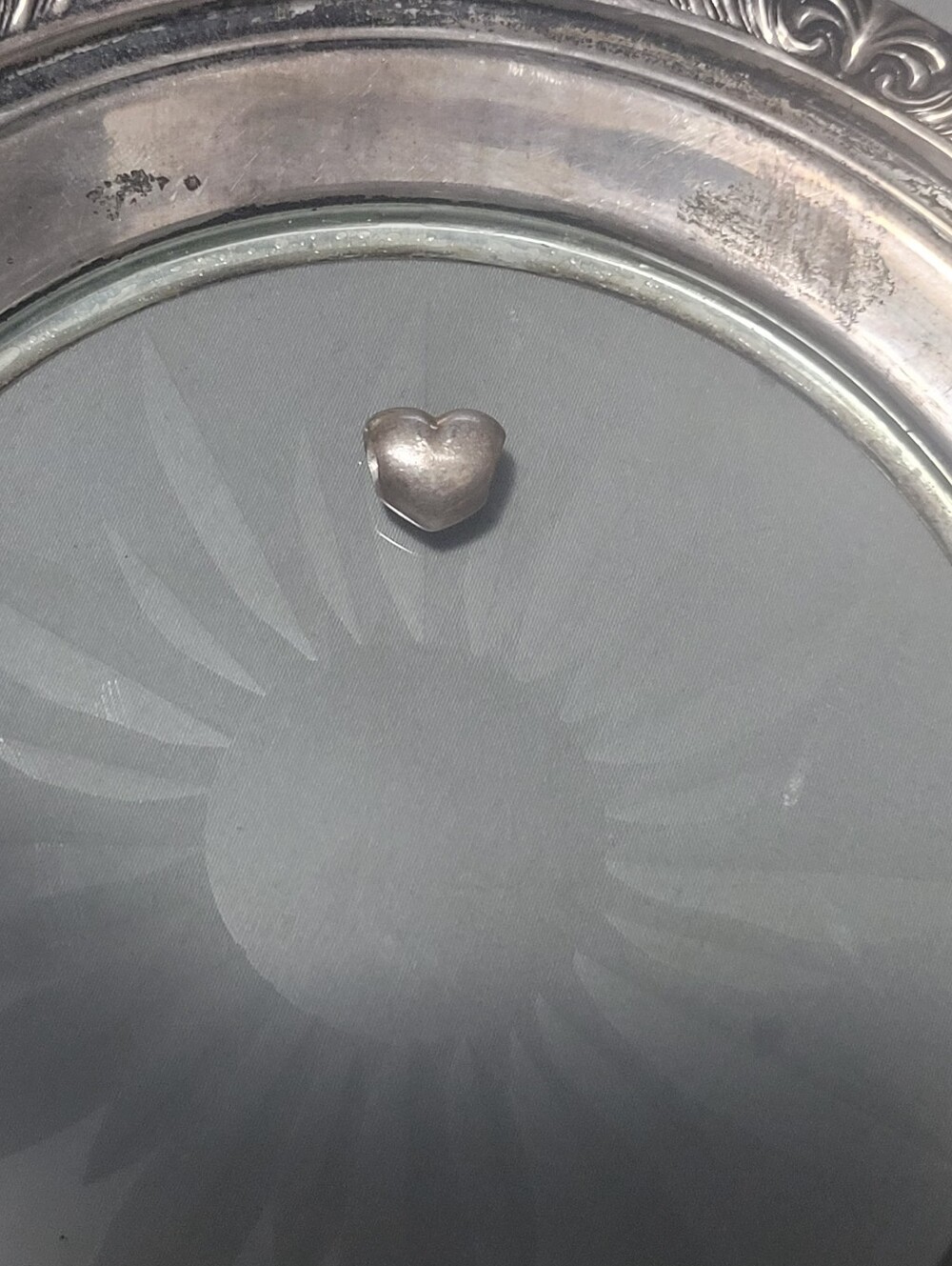 Small Pandora Sterling Silver Heart Charm